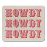 Pink Howdy Cute Mouse Pads, Office Supplies Mouse Pad, Cowgirl Western Square Mouse Pads For Desk Office Gaming Working, Gifts For Girls Women, 9.5×7.9 In