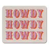 Pink Howdy Cute Mouse Pads, Office Supplies Mouse Pad, Cowgirl Western Square Mouse Pads For Desk Office Gaming Working, Gifts For Girls Women, 9.5×7.9 In