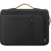 14 Inch Laptop Sleeve For Macbook Pro 14 Air Shockproof & Waterproof Case With Handle & Pockets Fits Dell Xps 14, Hp Spectre, Asus Zenbook, Black