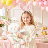 30" Extra Large Bunny Balloons For Easter Party Decorations,5Pcs Happy Easter Foil Balloons With Stickers For Rabbit Jungle Farm Theme Birthday Baby Shower Party Decorations