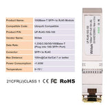 100 Meters, 10Gb Sfp+ To Rj45 Modules, 1G/2.5G/5G/10Gbase-T Ethernet Copper To Sfp+ Transceiver For Ubiquiti Uf-Rj45-10G, Plugin 10Gb Sfp+ Port, Very Low Power Consumption