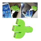 Cactus 3Usb Car Mount Charger, 12-24V Three Port Automotive Phone Charger Adapter, Compatible With 8 11 12 Plus Pro Max S9 S10 Note9, Universal For Suv, Truck, Rv, Van, Office, Home