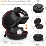 Travel Case For Apple Watch Charger, Portable Carrying Eva Charging Dock Holder For 38Mm 40Mm 41Mm Iwatch Series 11/Se3/10/9/8/Se2/7/Se/6/5/4/3/2/1, With Night Stand Mode, Black