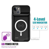 Battery Case For Iphone 14, Upgraded 10000Mah Rechargeable Portable Charging Case With Wireless Charging Compatible For Iphone 14 (6.1 Inch) With Carplay Extended Battery Pack Charger Case (Black)