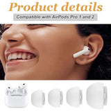 4 Pairs Of Replacement Ear Tips Compatible With Airpods Pro - Comfortable Silicone Ear Tips For Secure Fit, Noise Isolation, Sweat Resistance And Improved Sound Quality