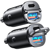 2-Pack 125W USB-C Car Charger, Dual Port PD65W & QC60W Fast Charging