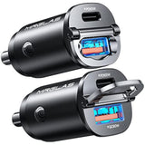 2-Pack 125W USB-C Car Charger, Dual Port PD65W & QC60W Fast Charging