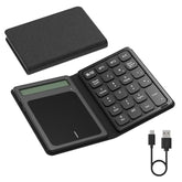 Bluetooth Number Pad Touchpad With Calculator - Rechargeable Folding Portable Wireless Numeric Keypad 23-Keys, Large Trackpad Bluetooth Travel Numpad Data Entry & Calculation & Trackpad Mouse 3 In 1
