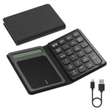 Bluetooth Number Pad Touchpad With Calculator - Rechargeable Folding Portable Wireless Numeric Keypad 23-Keys, Large Trackpad Bluetooth Travel Numpad Data Entry & Calculation & Trackpad Mouse 3 In 1