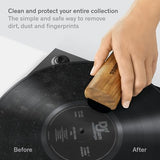 Vinyl Record Cleaning Kit - 8-in-1 Vinyl Cleaner Kit Includes Carbon Fiber & Velvet Record Brushes, Stylus Brush, Cleaning Solution, Microfiber