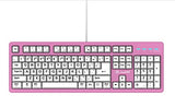 104-Key Large Print Keyboard For Windows And Mac With Usb Wired Connection, Spill-Resistant, And Dual Compatibility (Pink)