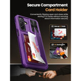 Samsung Galaxy A17 5G Phone Case with Card Holder, Dark Purple - Premium Protection and Storage