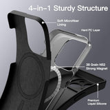 JETech Magnetic Silicone Case for iPhone 13 6.1-Inch, Compatible with MagSafe, Silky-Soft Touch Phone Cover with Camera Lens Full Protection (Black)