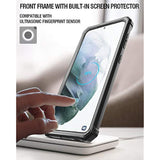Guardian Series Case For Samsung Galaxy S21 5G, 6.3 Inch, Full-Body Hybrid Shockproof Bumper Clear Cover Case, Built-In-Screen Protector, Black/Clear