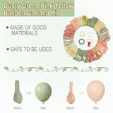 Dusty Pink Balloon Arch Kit: Peach, Green & Gold Party Garland