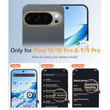 For Google Pixel 9 Case: Google Pixel 9 Pro Magnetic Matte Shockproof Rugged Translucent Phone Cover - Grade Drop Proof Sturdy Hard Slim Protective Cases (Black/6.3 Inch)