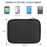 Universal Sleeve Bag For 7-8 Inch Tablet Fire Hd 8/Fire Hd 8 Plus Compatible Ipad Mini (6Th Gen) 8.3" 2021, Ipad Mini 5/4/3/2/1, Tab A8, 7"-8" Inch Android Tablet Sleeve Case -Black