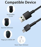 Mouse Charging Cable for Razer Naga Pro 20000 DPI, Viper Ultimate, Razer DeathAdder V2 Pro, Basilisk Ultimate