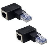 Ethernet Adapter 90 Degree, Right Angled Rj45 Male To Female Ethernet Extender
