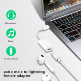Usb C To Lightning Audio Adapter, Usb Type C Male To Female Lightning Earphone Audio Adapter Compatible With Iphone 16/16 Pro Max/15/15Pro, Ipad Pro, Ipad Air 6/5/4, Macbook, Galaxy S24(Audio Only)