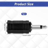 3.5mm Mono to Stereo Adapters, 5 Pack 1/8" Mono Male Plug to 1/8" TRS Stereo Female Jack for Headphone Radio