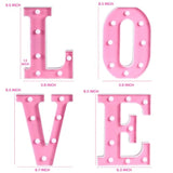 Valentines Day Decorations -4 Led Marquee Light Up Letters "Love" For Home Valentines Shelf Mantel Fireplace Tabletop Wedding Party Decorations