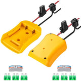 2 Packs Power Wheels Adapter For Dewalt 20V Battery Adapter Power Conversion Kit With Switch & Fuse & Wire Terminals &12Awg Wire, Power Connector Power Converter For Diy Power Wheels, Robotics Rc Toys