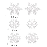 Christmas Table Wooden Sign, 3 Pcs White Snowflake Rustic Farmhouse Decoration, Multiple Sizes Tiered Tray Decor For Xmas New Year Winter Holiday Home