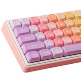 Moa Profile Keycaps,Pbt Cute Rainbow Candy Keycaps 126 Keys Dye-Sublimation Custom Keycap Set With Keycap Puller For Cherry Gateron Mx Swithes Mechanical Keyboards