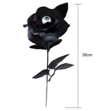 6 Pieces Halloween Faux Rose With Eyeballs Artificial Flowers Roses With Eyeball Halloween Simulation Flower Fake Rose Flowers Artificial Rose Bouquet For Halloween Cosplay Party, Black