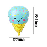 Ice Cream Balloons Sweet Candy Ice Cream Shaped Aluminum Foil Mylar Balloons For Summer Beach Birthday Baby Shower Party Decorations 6Pcs
