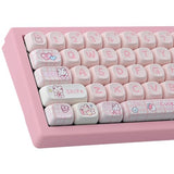 Pbt 148 Keys Cute Keycaps Dye-Sublimation Bunny Keycaps Set Moa Profile For Cherry Gateron Mx Keys Mechanical Keyboards