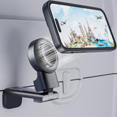 Airplane Travel Essentials Magnetic Phone Holder, Universal Handsfree Phone Mount For Flying With 360 Degree Rotation, Travel Must Haves Phone Stand For Desk, Tray Table, Black