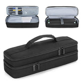 Portable Printer Case Compatible With Phomemo M08F, Itari M832, Jadens, Aixiqee, Munbyn And Most Wireless Thermal Printer, Double-Layers Mobile Printer Storage Bag For Papers & Usb Cable, Black