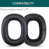 Replacement Ear Pads, Compatible With Bowers & Wilkins Px8/Px7 S Headphones, New Soft Protein Leather Combined With High-Density Memory Foam Foam, 'S Replacement Ear Pads 1 Pair (Black)