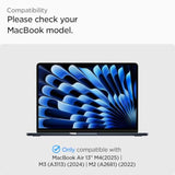 Spigen for MacBook Air 13 inch Case M4 (2025), MacBook Air 13 inch M3/M2 (2024-2022), Thin Fit Transparent Protective Hard Shell Case Cover, 13.6 inch, A3240 A3113 A2681, Crystal Clear