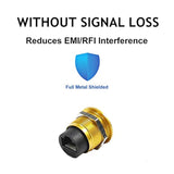 2Pcs Rj45 Shielded Panel Mount Connector, Cat6A Ethernet Lan Pass Through Coup