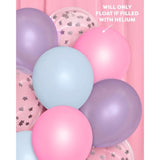 Pink, Purple, Blue, Clear, Pastel Latex Balloons - 24 Pk, 12" | Girls Sleepover Birthday Decorations, Kids Slumber Party Decor, Rainbow Bachelorette Supplies, Cute Party Favor