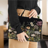 Laptop Sleeve Bag With Handle Computer Protective Soft Cover Case For 14 Inch 13 Inch Laptop,Wildflower Mushroom
