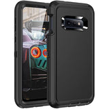 Galaxy S10e Case, 3-Layer Full Body Protection Heavy Duty High Impact Hard Cover Case for Samsung Galaxy S10e, Black
