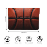 Basketball Pu Leather Laptop Sleeve 11.6 12.3 13 Inch Protective Sleeve Waterproof Case Computer Cover Notebook Bag