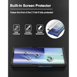 Case For Samsung Galaxy Z Fold 7, With Front Built-In Screen Protector, Pu Leather + Hard Pc Shell Ultra Thin Slim Durable Protective Phone Cover For Samsung Galaxy Z Fold7 5G 2025 (Yellow)