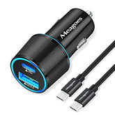 Usb C Car Charger, 48W 2-Port Fast Charging Adapter With Pd&Qc3.0 Compatible For Iphone 16/15 Pro Max/Samsung Galaxy S25/S24/S23/S22/S21/S20 Plus/Ultra/Note 20/10, Ipad Pro -3.3Ft Type C Cord