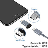 Usb C To Micro Usb Adapter, (4-Pack) Type C Female To Micro Usb Male Convert Connector With Keychain Charge & Data Sync Compatible Samsung Galaxy S7/S7 Edge, Nexus 5/6 And Micro Usb Devices(Grey)