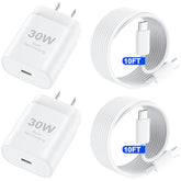 Iphone 17 16 Pro Max Charger Fast Charging Block, 30W Iphone 17/16 Pro Max Usb C Fast Charger With 10 Ft Type C Fast Charging Long Cable Cord For Iphone 17 Pro Max/17 Pro/17/Air/16 Pro Max/16 Pro/15