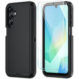 for Samsung Galaxy A16 5G Phone Case, Black - 3-Layer Heavy Duty Full-Body Protector with Raised Edges and Precise Hole Position