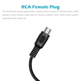 2-Pack Rca Female Plug To Speaker Wire Bare Wire Pigtail Connector Adapter Repair Audio Video Rca Jack Cable For Av Receiver Speaker Amplifier Tv Subwoofer