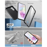 For Samsung Galaxy A355G Case: Phone Case With Builtin Screen Protector Protective Silicone Cell Phone Cover Rugged Shockproof Full Protection Slim Dual Layer Case For Men Women Kids Black