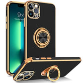 For Iphone 13 Pro Case, Iphone 13 Pro Phone Case, Slim Fit 360° Ring Holder Kickstand Magnetic Car Mount Supported Protective Non-Slip Girls Boys Women Men Cover For Iphone 13 Pro 6.1", Black
