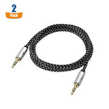 Cable Matters 2-Pack 3.5mm Audio Cable - 3ft, (3.5mm Auxiliary/Aux Cord, Male to Male 3.5 mm Audio Cable, Headphone Cord) - 3 Feet / 0.9 Meters